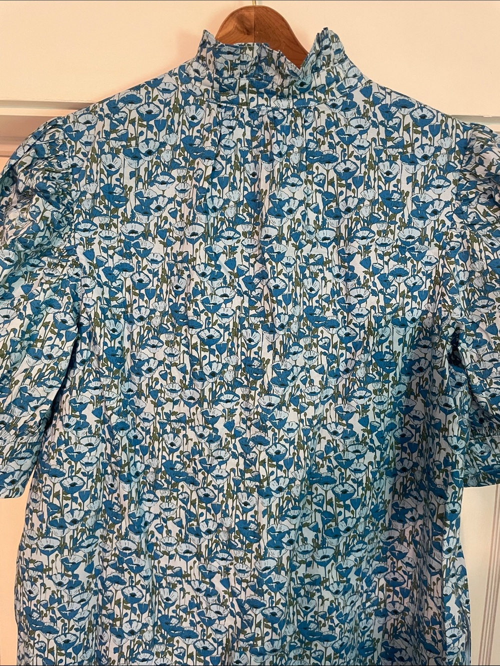 New Tuckernuck Hyacinth House Poppies Floral Ruffle Collar Louisa Dress Large - Picture 8 of 12